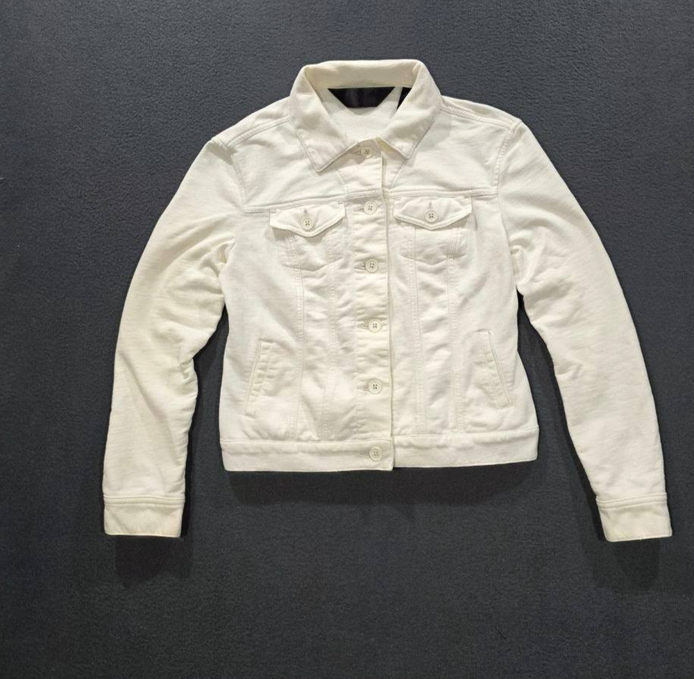 Norma Kamali Jacket Jeans White Denim Jacket Women’s Size Small A009742
